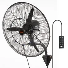 VEVOR Wall-Mount Misting Fan Oscillating Metal Fan 61.6 cm 3 Speed Waterproof