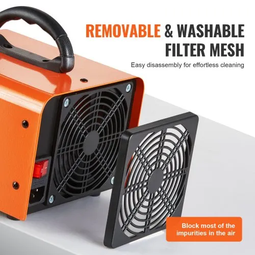 VEVOR Ozone Generator, 12000mg/h Ozone Machine Odor Remover, High Capacity Commercial/Industrial Ozone Generator Machine, Home Air Ionizers Deodorizer with 0-120 min Time Setting for Rooms, Cars, Pets