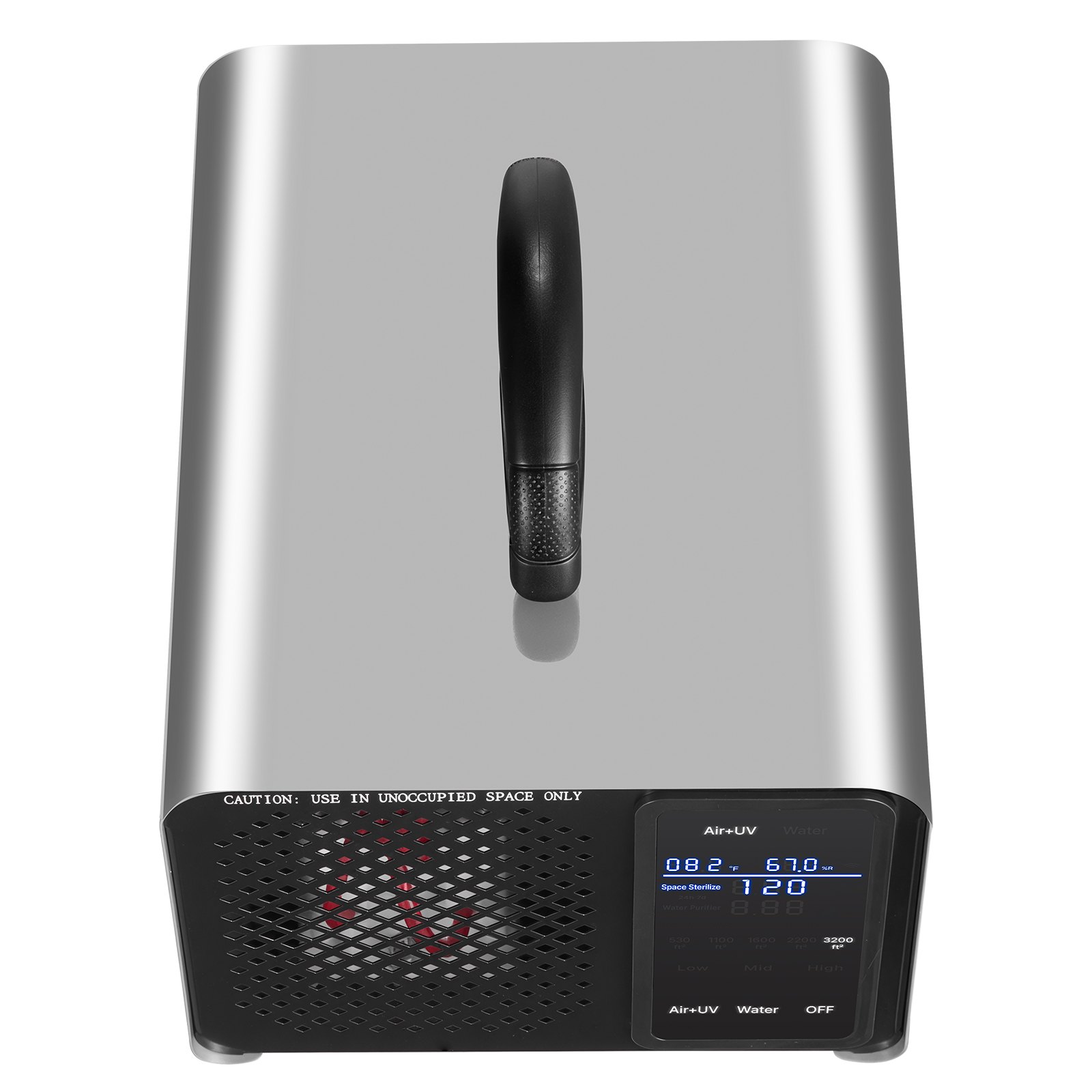 VEVOR Ozone Generator, 36000mg/h Commercial Ozone Machine, with 15s Delayed Start & Area-Based Timer & LCD Touchscreen Display, Industrial Deodorizer for Car, Smoke, Home Odors, Up to 3200 sq.ft