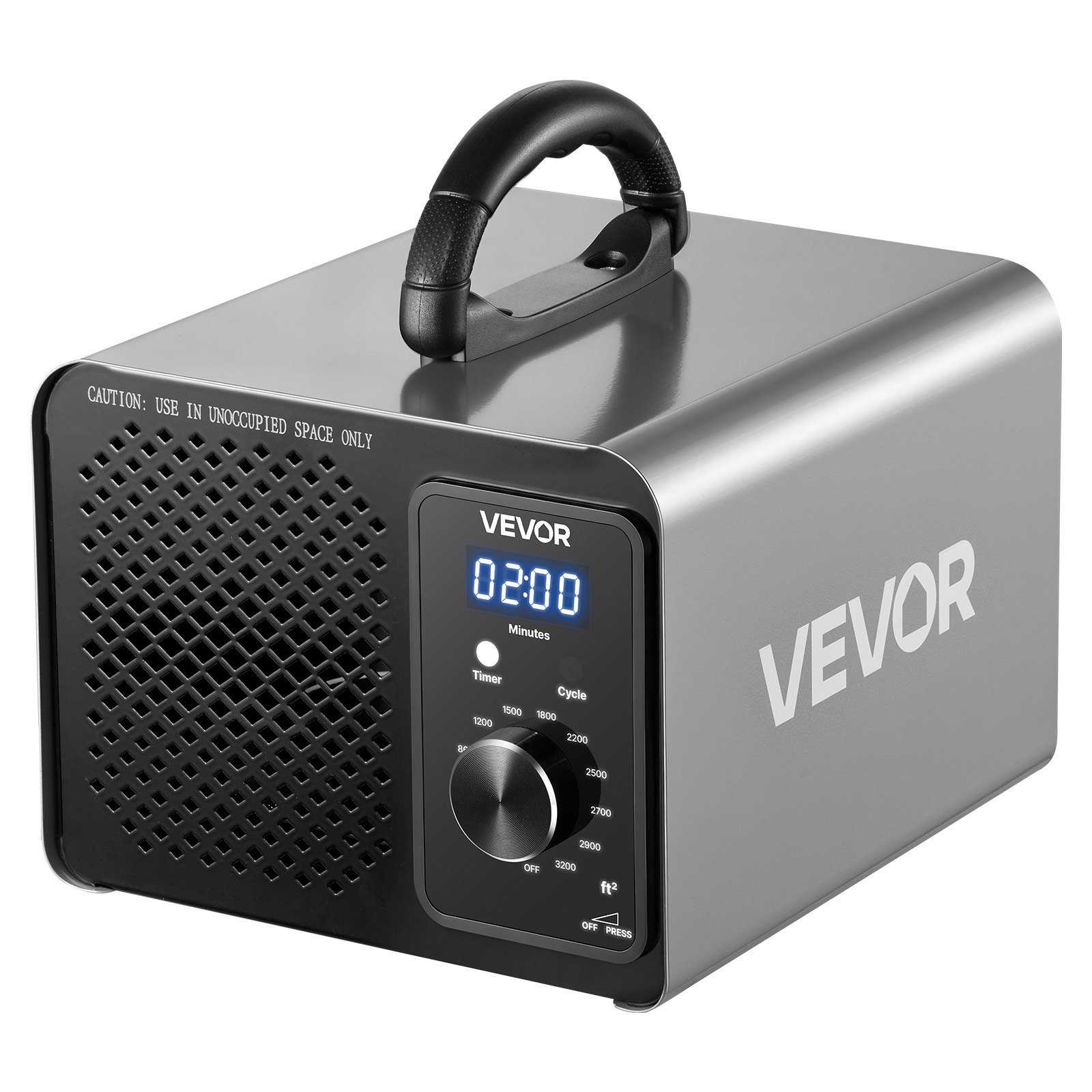 VEVOR Ozone Generator, 36000mg/h Commercial Ozone Machine, 15s Delayed Start & Timer & Rotary Encoder Knob & Odor-Treatment Cycle Mode, Industrial Deodorizer for Car, Smoke Odorss,Up to 3200 sq.ft