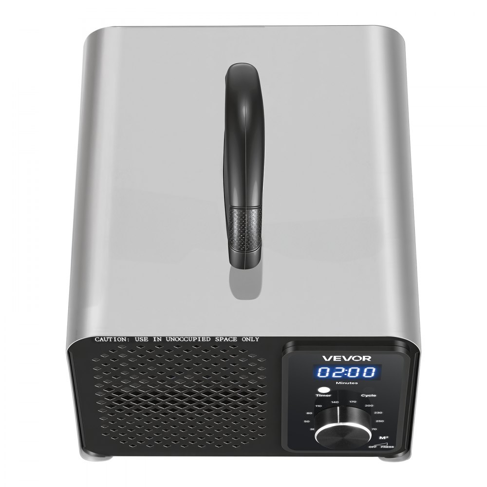 VEVOR Ozone Generator, 36000mg/h Commercial Ozone Machine, 15s Delayed Start & Timer & Rotary Encoder Knob & Odor-Treatment Cycle Mode, Industrial Deodorizer for Car, Smoke Odorss,Up to 300 m²