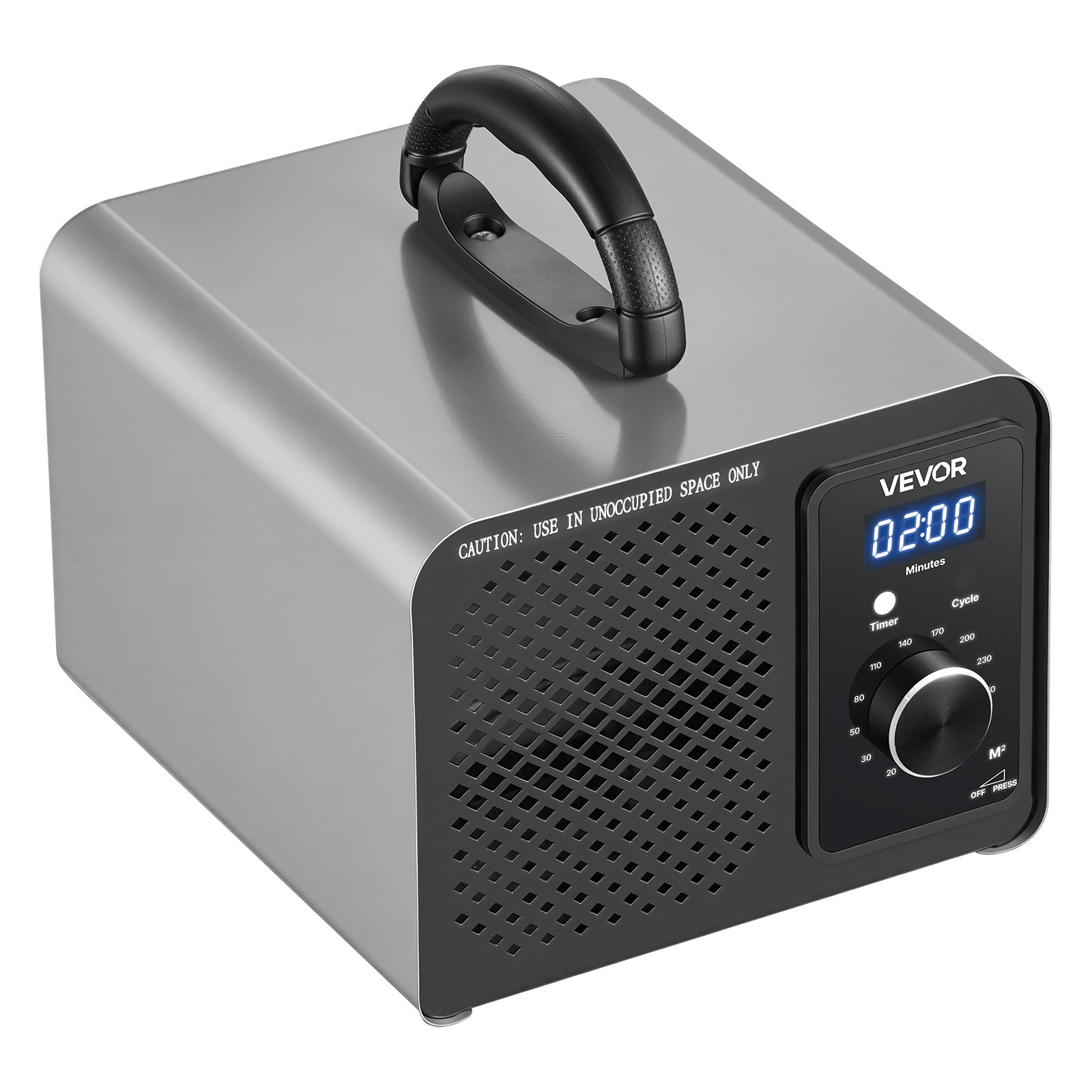 VEVOR Ozone Generator, 36000mg/h Commercial Ozone Machine, 15s Delayed Start & Timer & Rotary Encoder Knob & Odor-Treatment Cycle Mode, Industrial Deodorizer for Car, Smoke Odorss,Up to 300 m²
