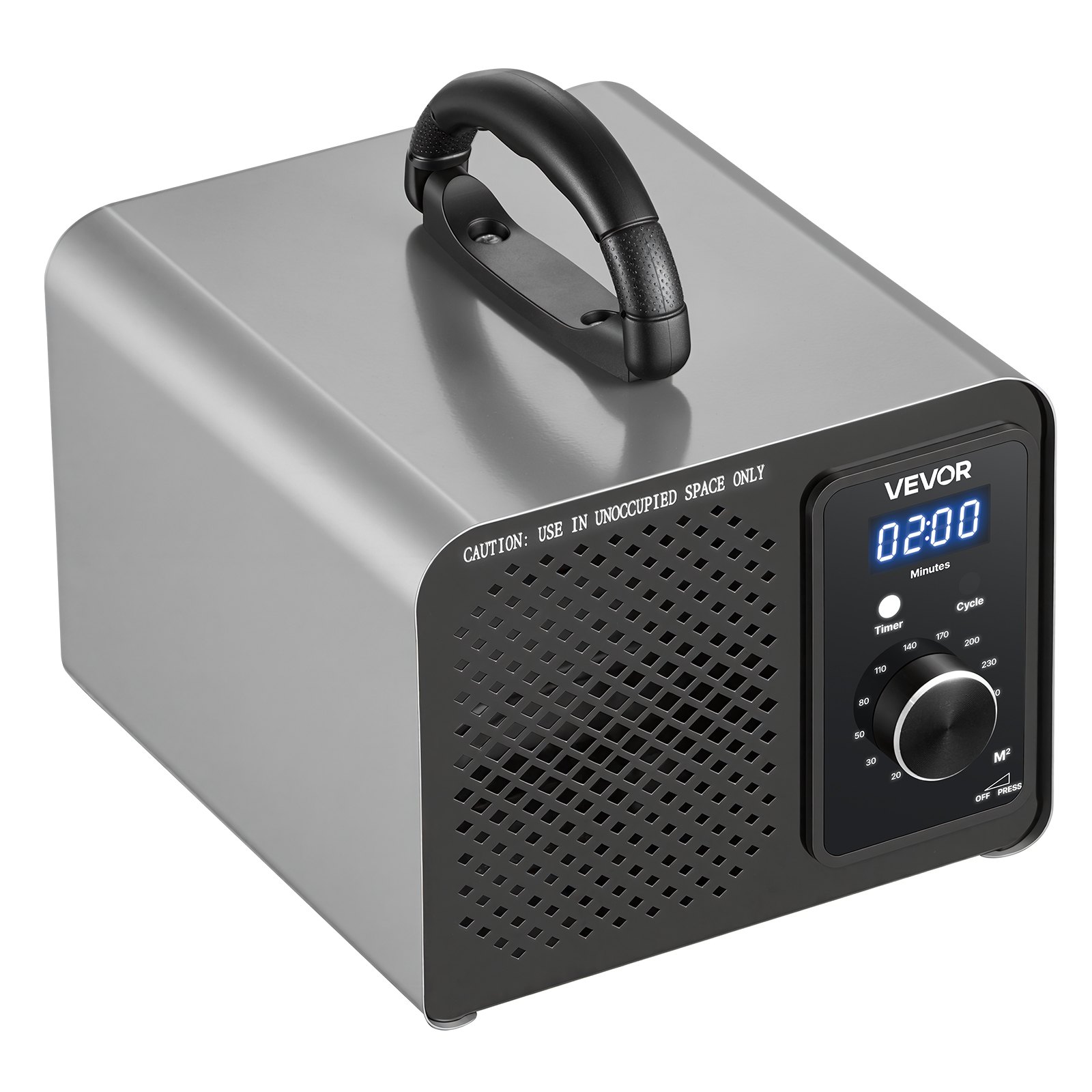 VEVOR Ozone Generator, 36000mg/h Commercial Ozone Machine, 15s Delayed Start & Timer & Rotary Encoder Knob & Odor-Treatment Cycle Mode, Industrial Deodorizer for Car, Smoke Odorss,Up to 300 m²