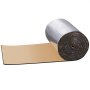 VEVOR car sound deadening mat in a rolled position, with a reflective silver surface and black edges.