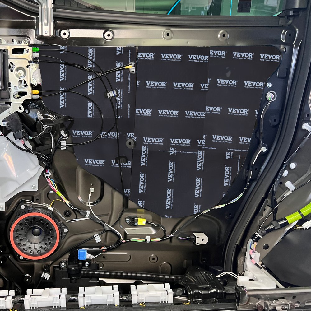 VEVOR Car Sound Deadening Mat, 200 mil 25 sqft Car Sound Dampening Material, Butyl Automotive Sound Deadener, Noise Insulation and Vibration Dampening Material for Car