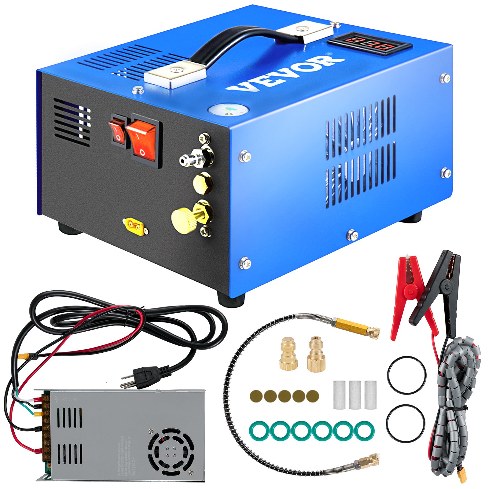 Sweiko PCP Air Compressor Scuba Compressor 4500PSI Manual-Stop 12V/220V w/Adapter Sweiko PCP Air Compressor Scuba Compressor 4500PSI Manual-Stop 12V/220V w/Adapter