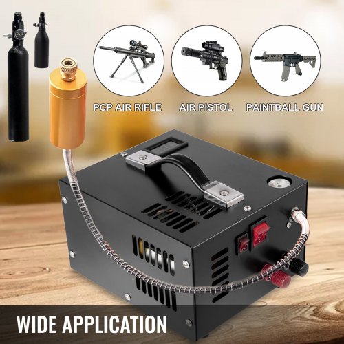 VEVOR PCP Air Compressor 12V DC, PCP Compressor 4500 Psi, Paintball Air Compressor 30MPa Portable PCP Air Compressor, PCP Air Rifle Pump 220V AC, High Pressure Pump Scuba Tank Compressor Pump