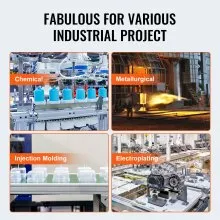VEVOR Industrial Water Chiller, 9.4HP 16 Gal Air-Cooled Industrial Water Chiller, 15,100 Kcal/h Cooling Capacity with Finned Condenser Micro-Computer Control 60L Water Tank, for Cooling Water