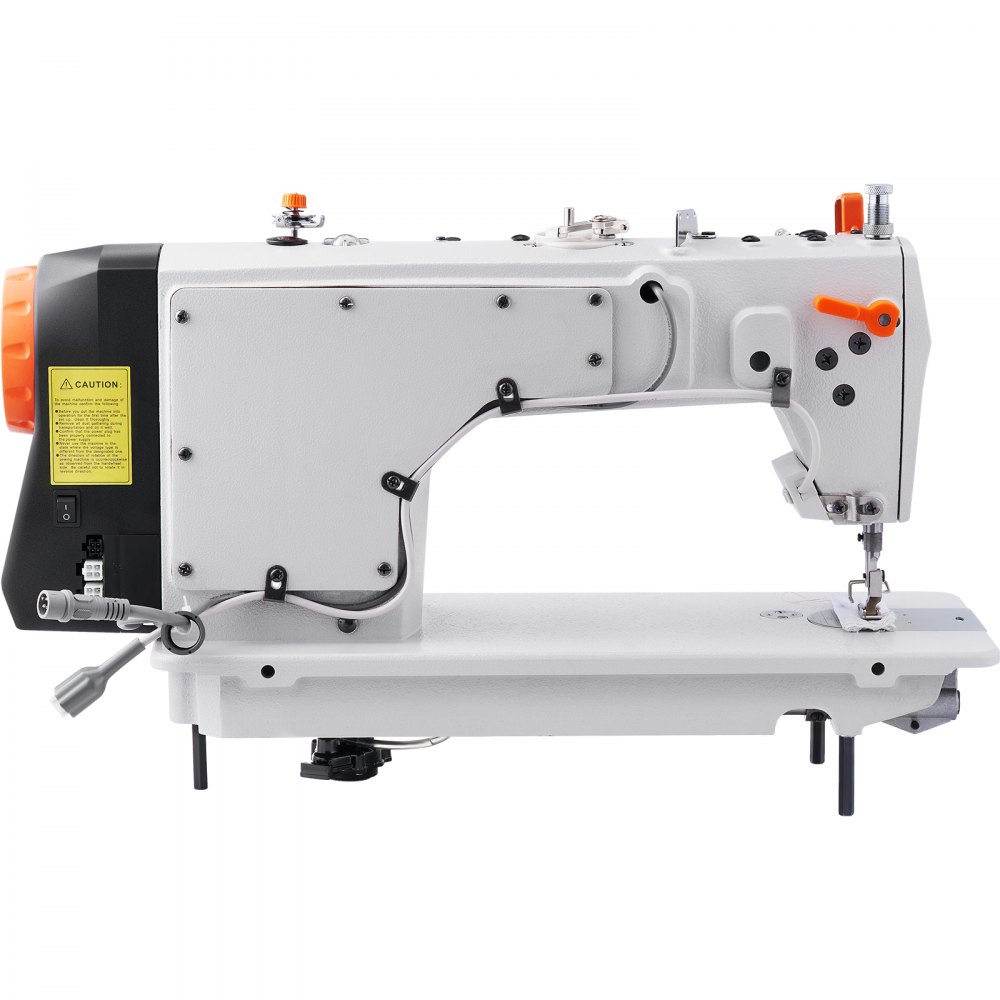 VEVOR Industrial Sewing Machine, 550W Heavy-duty Lockstitch Sewing Machine with Servo Motor Table Stand, Electro-mechanization Intelligent Start-stop, 0-5mm Industrial Straight Stitch 5000s.p.m