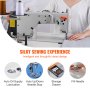 VEVOR Industrial Sewing Machine, 550W Heavy-duty Lockstitch Sewing Machine with Servo Motor Table Stand, Electro-mechanization Intelligent Start-stop, 0-5mm Industrial Straight Stitch 5000s.p.m