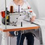 VEVOR Industrial Sewing Machine, 550W Heavy-duty Lockstitch Sewing Machine with Servo Motor Table Stand, Electro-mechanization Intelligent Start-stop, 0-5mm Industrial Straight Stitch 5000s.p.m