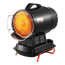 VEVOR 70000 BTU Radiant Kerosene Diesel Heater, Portable Industrial Space Heater with Adjustable Temp & Handle, Ideal for Jobsite/Garage/Warehouse/Workshop Construction Heating,Black