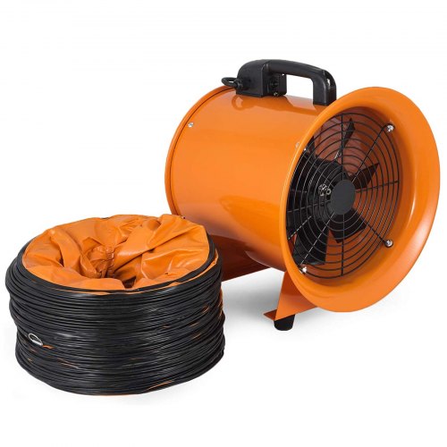 VEVOR Utility Blower Fan, 12 Inches, High Velocity Ventilator, Portable Ventilation Fan, Fume Extractor (12 Inches Blower Fan with Duct)