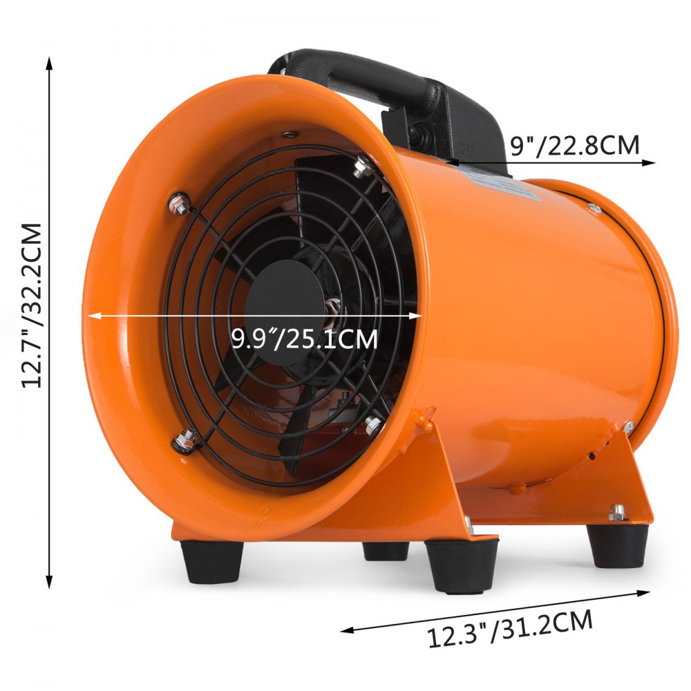 200mm Industrial Extraction Fan Ventilator Blower--1500m³/h Spray Paint Workshop