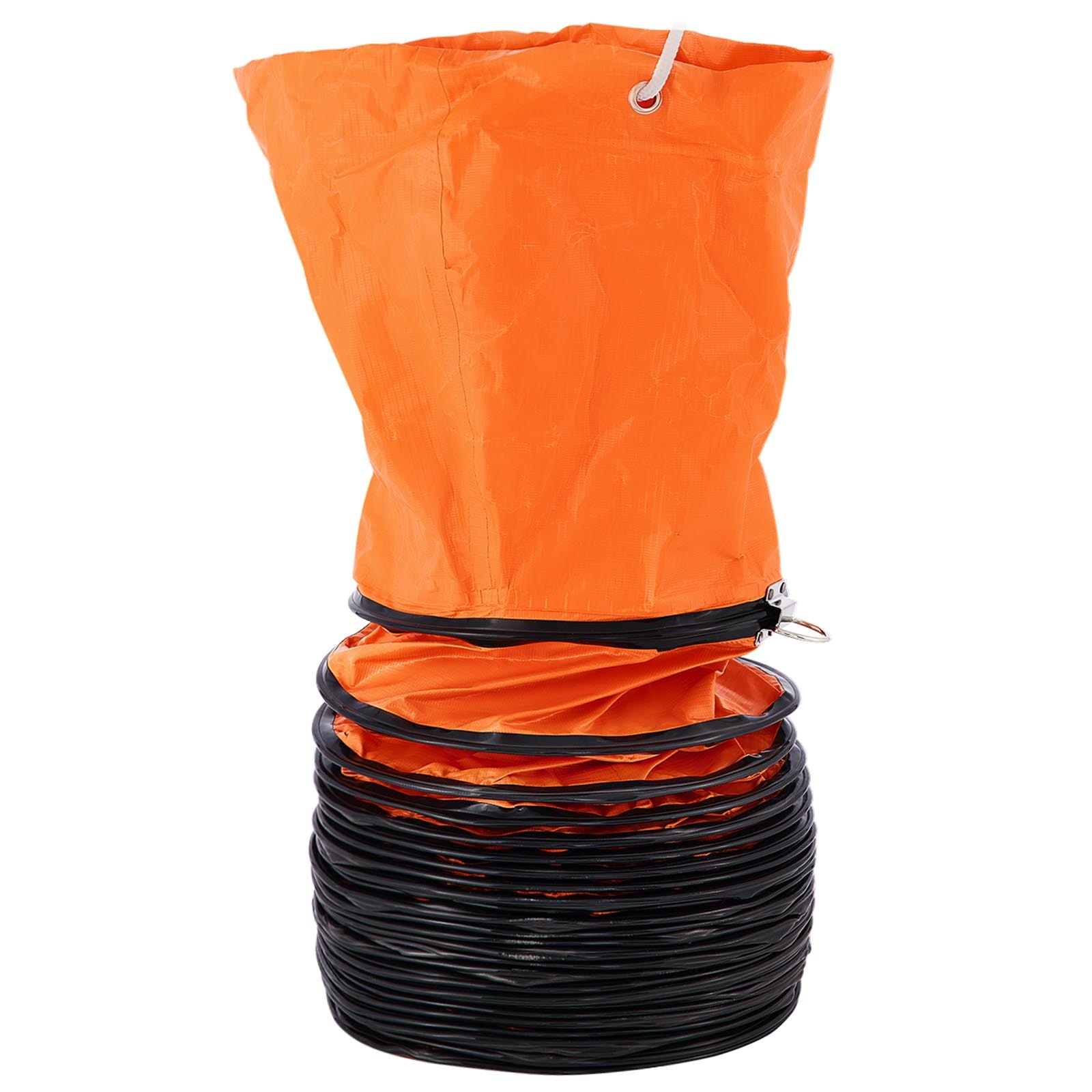 Heavy Duty Cylinder Fan with 10m Vinyl Hose High Velocity Portable Utility Blower/Exhaust Axial Hose Fan 8-Inch Orange