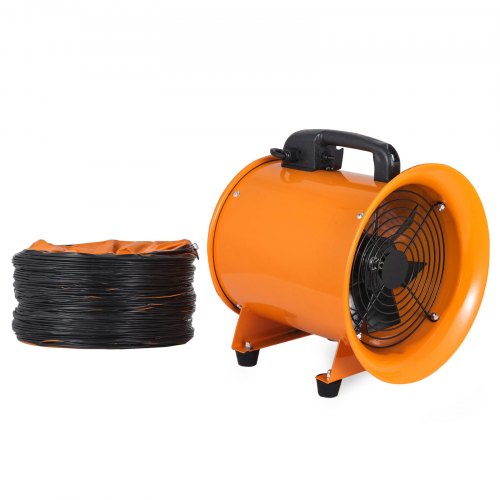 8'' Extractor Fan Blower Portable W/5m Duct Hose Exhaust Ventilator Rubber Feet