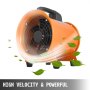 VEVOR Ventilateur utilitaire portable de 20,3 cm, ventilateur utilitaire à haute vitesse, puissant mini à faible bruit avec tuyau de conduit de 5 m (ventilateur de 20,3 cm avec tuyau de 5 m)