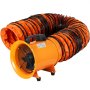 8'' Extractor Fan Blower Portable W/5m Duct Hose Exhaust Ventilator Rubber Feet