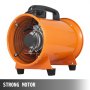 8'' Extractor Fan Blower Portable W/5m Duct Hose Exhaust Ventilator Rubber Feet