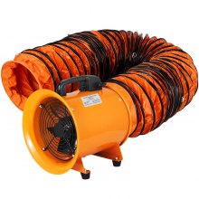 Ventilador extractor portátil de 8 pulgadas con manguera de conducto de 5 m, ventilador de escape, pies de goma