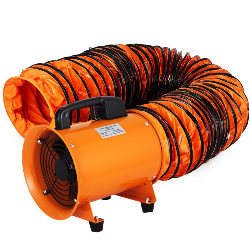 8'' 200mm Industrial Ventilation Fan Blower + 5m Pvc Ducting Industrial Blower