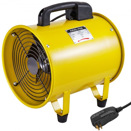 Ventilador extractor de 10 ", ventilador portátil, aire Industrial, doble velocidad, 320w
