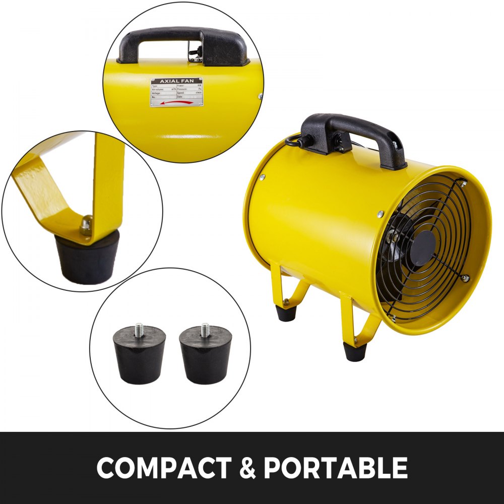 10" Extractor Fan Blower Portable Ventilator Industrial Air Double Speed 320w