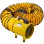 Přenosný ventilátor VEVOR 10” přenosný ventilační ventilátor 1750-2800 m3/h Užitkový ventilátor Ventilátor s ochranou proti explozi 320W Ventilátor pro stísněné prostory s 10M dmychadlem s hadicí Válcový ventilátor pro tovární ventilační ventilátor