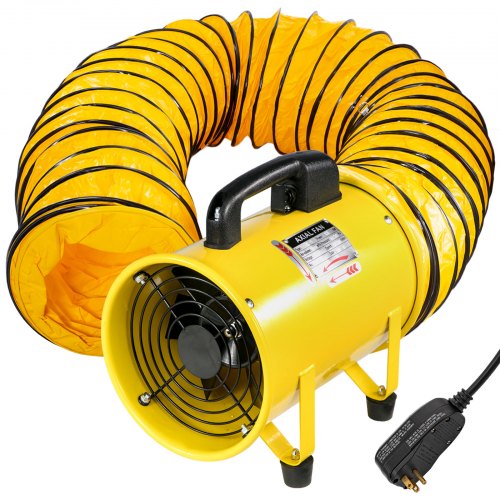 8'' Extractor Fan Blower 2 Speed 5m Duct Hose Exhaust Rubber Feet High Velocity