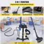 VEVOR Wet Dry Dust Extractor Vacuum Industrial Collector w/ HEPA Filter 25L