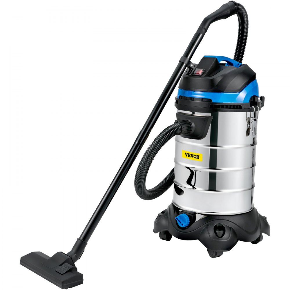 Aspirator de praf VEVOR, capacitate de 30 l / 8 galoane, sistem de filtrare HEPA scuturare automată a prafului, motor puternic de 1200 W Aspirator umed și uscat, aspirator de magazin pentru sarcini grele cu atașamente