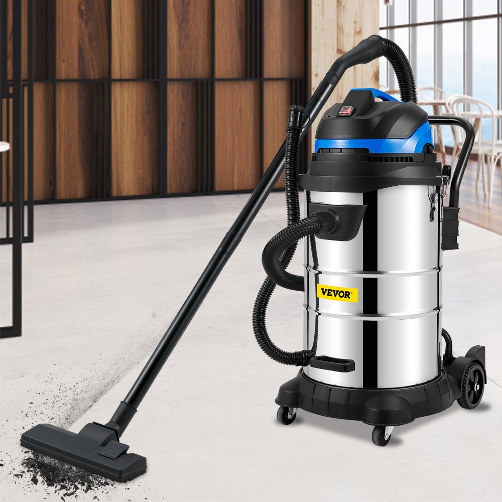VEVOR Wet/Dry Vacuum, 13.5 Gallon Capacity, HEPA Filtration Automatic Dust Shaking, 1200 W Powerful Motor Dust Collector, Heavy-Duty Shop Vacuum with Attachments, ETL Listed