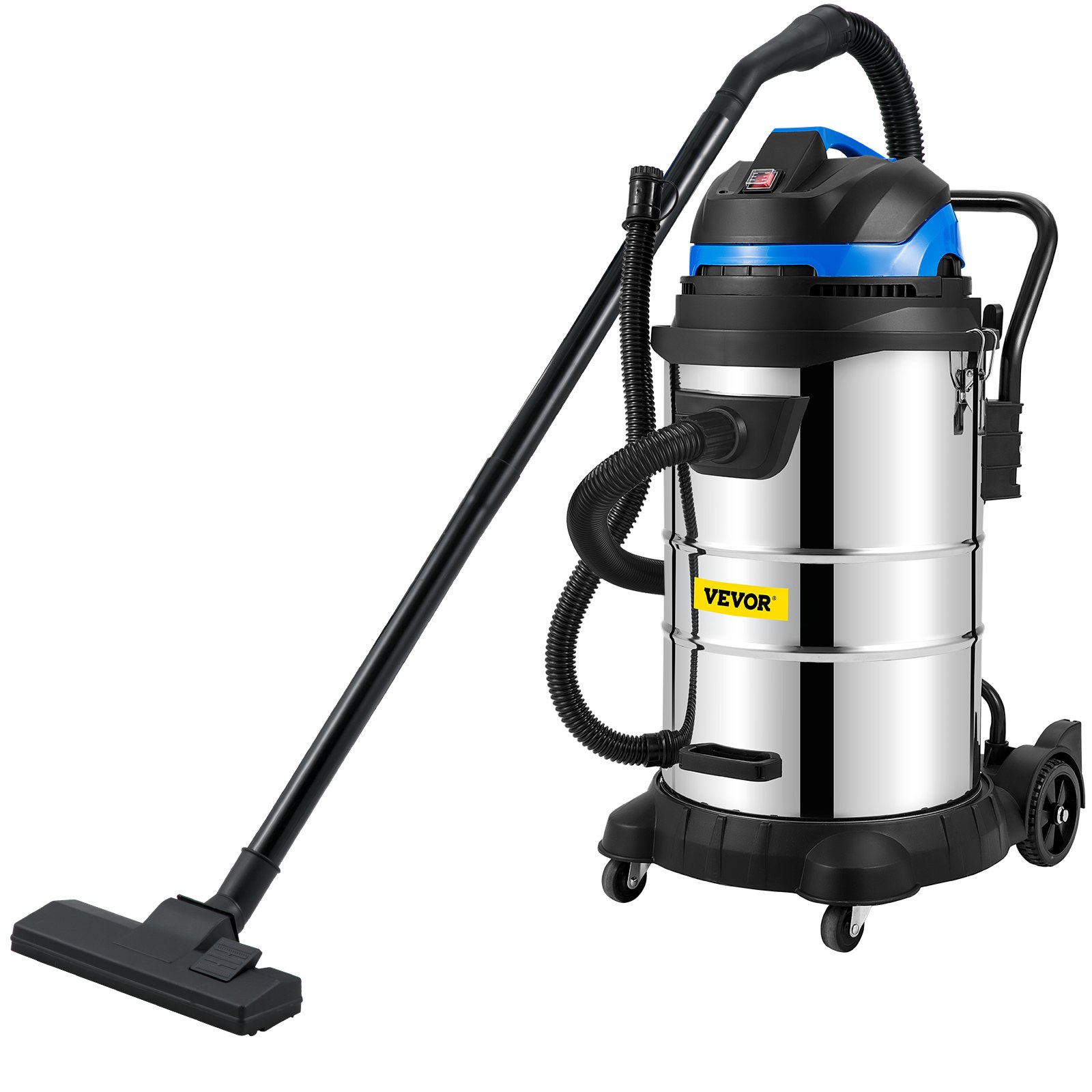 VEVOR Wet/Dry Vacuum, 13.5 Gallon Capacity, HEPA Filtration Automatic Dust Shaking, 1200 W Powerful Motor Dust Collector, Heavy-Duty Shop Vacuum with Attachments, ETL Listed