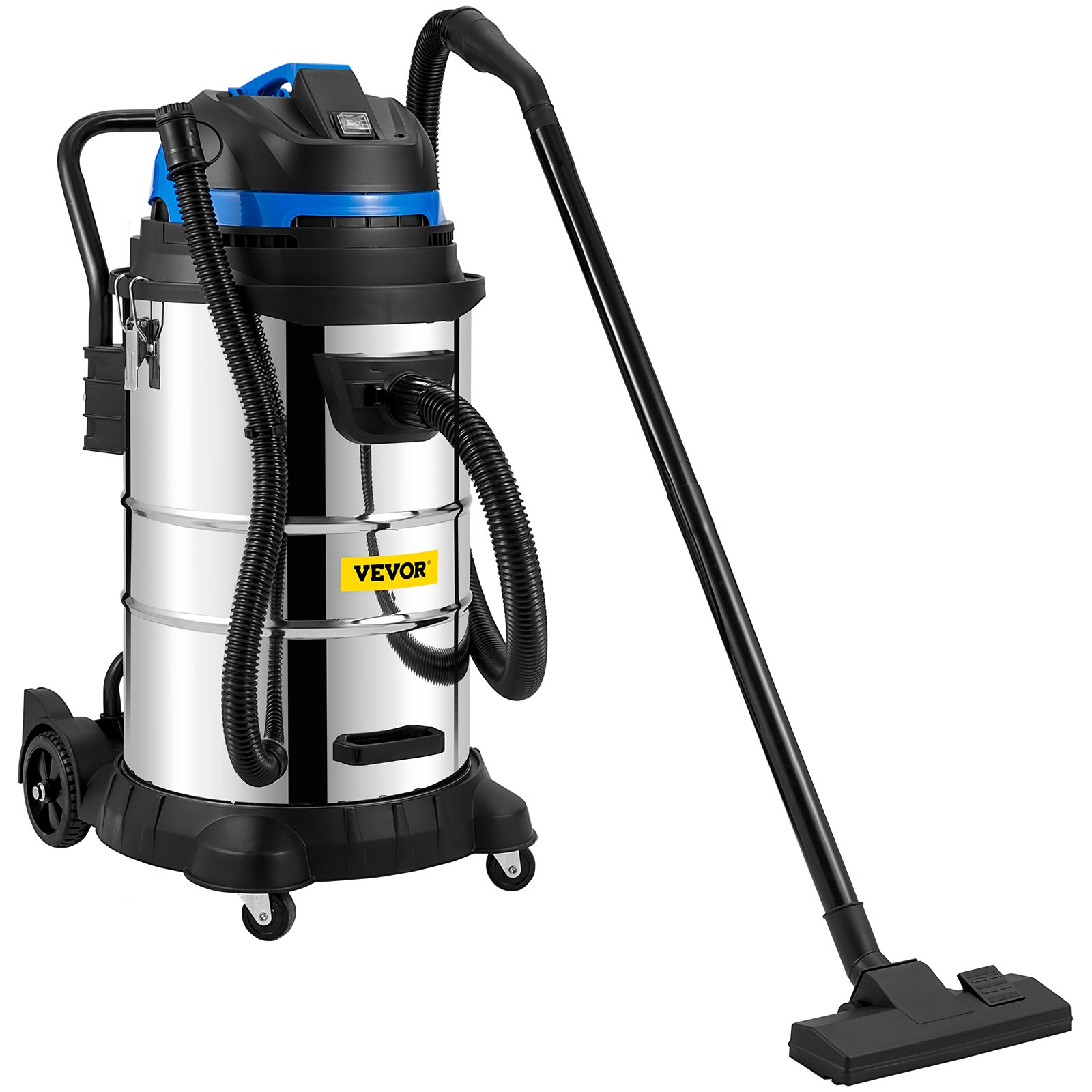 VEVOR Wet/Dry Vacuum, 13.5 Gallon Capacity, HEPA Filtration Automatic Dust Shaking, 1200 W Powerful Motor Dust Collector, Heavy-Duty Shop Vacuum with Attachments, ETL Listed