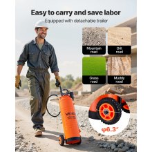 VEVOR Stainless Steel Industrial Sprayer with Cart 5 Gal Hand Pump Sprayer