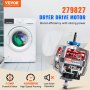 VEVOR 279827 Dryer Motor, Compatible with Kenmore, Whirlpool, KitchenAid, Roper Dryer, Replaces 279827, AP3094245, 26000299992, 336351, 3388209, 4319349, 660199, 786067, 8066206, W10194250, W10448892