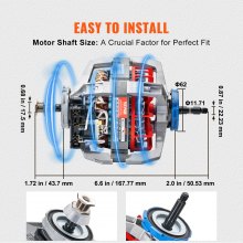 VEVOR 279827 Dryer Motor, Compatible with Kenmore, Whirlpool, KitchenAid, Roper Dryer, Replaces 279827, AP3094245, 26000299992, 336351, 3388209, 4319349, 660199, 786067, 8066206, W10194250, W10448892