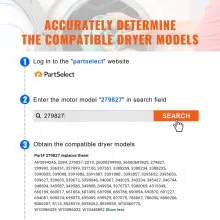 VEVOR 279827 Dryer Motor, Compatible with Kenmore, Whirlpool, KitchenAid, Roper Dryer, Replaces 279827, AP3094245, 26000299992, 336351, 3388209, 4319349, 660199, 786067, 8066206, W10194250, W10448892