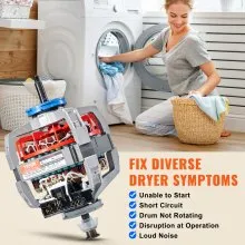 VEVOR 279827 Dryer Motor, Compatible with Kenmore, Whirlpool, KitchenAid, Roper Dryer, Replaces 279827, AP3094245, 26000299992, 336351, 3388209, 4319349, 660199, 786067, 8066206, W10194250, W10448892