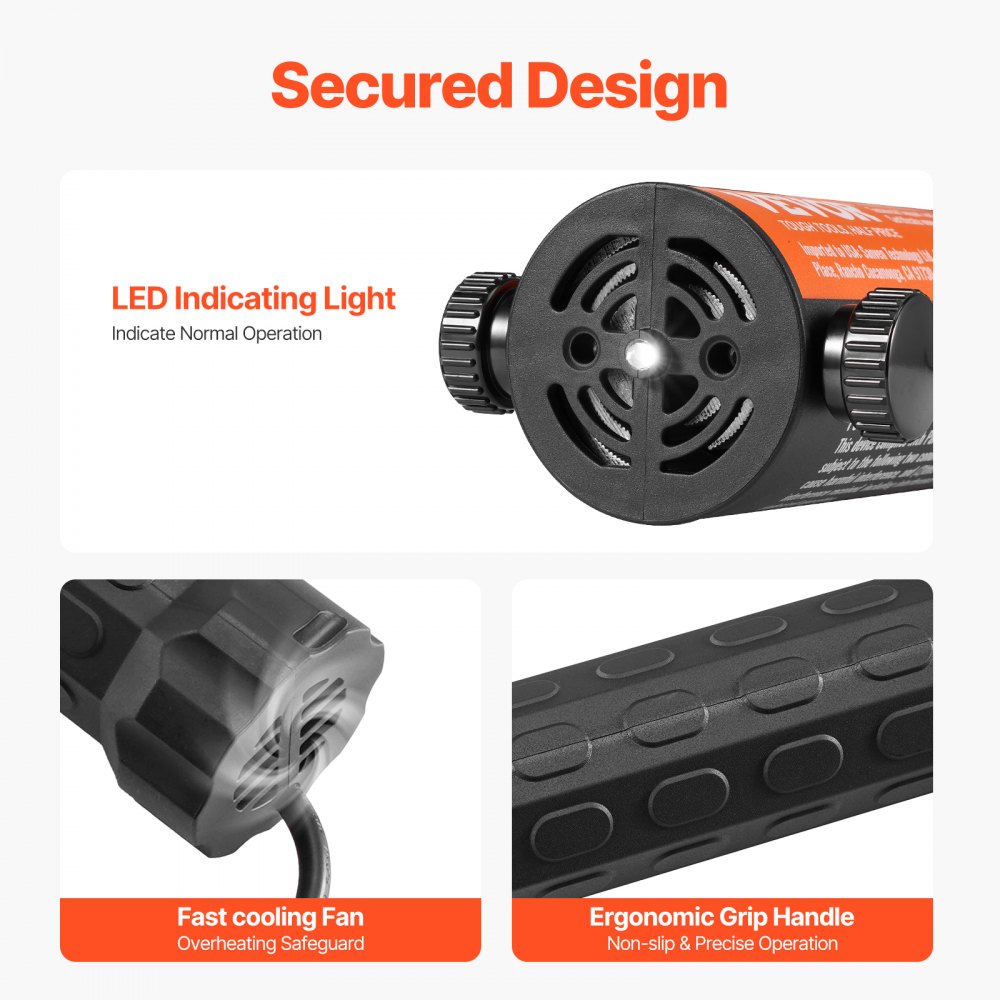 VEVOR Magnetic Induction Heater Kit, 1000w 220V Portable Hand-held Induction Heater with 10PCS Induction Coils, Flameless Induction Heater Bolt Remover with Case, Fit for Removing Rusty Bolts & Nuts