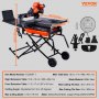 VEVOR Wet Tile Saw with Stand, 10-inch 65Mn Steel Blade, 4500 RPM Motor, Tile Cutter Wet Saw with Water Reservoir and Casters, 0-45 Degrees Miter Angle for Cutting Tiles, Floor Tiles, and Stones