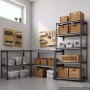 VEVOR Storage Shelves, 5-Tier 907.2 kg Garage Shelving 92.3 x 41.5 x 181 cm, for Garage, Basement, Warehouse, Kitchen, Heavy-Duty Metal Stable Construction, Adjustable Wire Racks, with Gloves, Black
