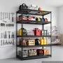 VEVOR Storage Shelves, 5-Tier 1361 kg Garage Shelving 122 x 61 x 181.3 cm, for Garage, Basement, Warehouse, Kitchen, Heavy-Duty Metal Stable Construction, Adjustable Wire Racks, with Gloves, Black