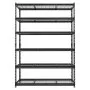 VEVOR Storage Shelves, 6-Tier 1633 kg Garage Shelving 140 x 61.2 x 195.8 cm, for Garage, Basement, Warehouse, Kitchen, Heavy-Duty Metal Stable Construction, Adjustable Wire Racks, with Gloves, Black