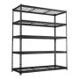 VEVOR Storage Shelves, 5-Tier 1361 kg Garage Shelving 153 x 61.2 x 181.3 cm, for Garage, Basement, Warehouse, Workshop, Heavy-Duty Metal Stable Construction, Adjustable Wire Racks, with Gloves, Black