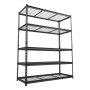 VEVOR Storage Shelves, 5-Tier 1361 kg Garage Shelving 153 x 61.2 x 195.8 cm, for Garage, Basement, Warehouse, Workshop, Heavy-Duty Metal Stable Construction, Adjustable Wire Racks, with Gloves, Black