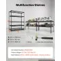 VEVOR Storage Shelves, 5-Tier 1361 kg Garage Shelving 153 x 61.2 x 195.8 cm, for Garage, Basement, Warehouse, Workshop, Heavy-Duty Metal Stable Construction, Adjustable Wire Racks, with Gloves, Black