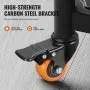 VEVOR Caster Wheels, 2 inch, Set of 4, 110 lbs Load Capacity, Threaded Stem Casters with Security Dual Locking Brake, Heavy Duty Industrial Casters, No Noise Swivel Caster Wheels for Cart, Furniture