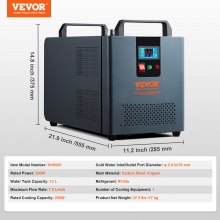 VEVOR Industrial Water Chiller KH-6000 12 L 7.8 L/min Laser Chiller Compressor
