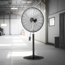 30" Industrial Pedestal Fan 3-Speed Oscillating Fan with Adjustable Height